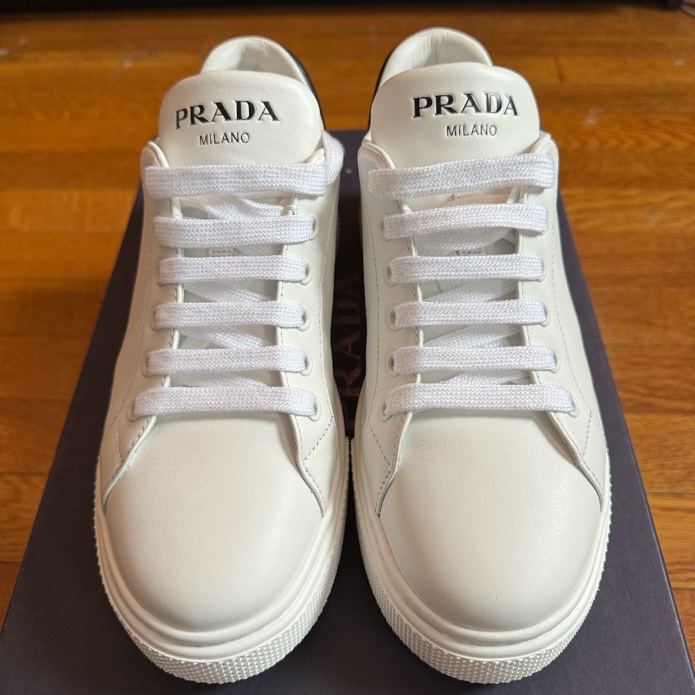 PRADA Calzature Donna White (Platform Sneakers -37)